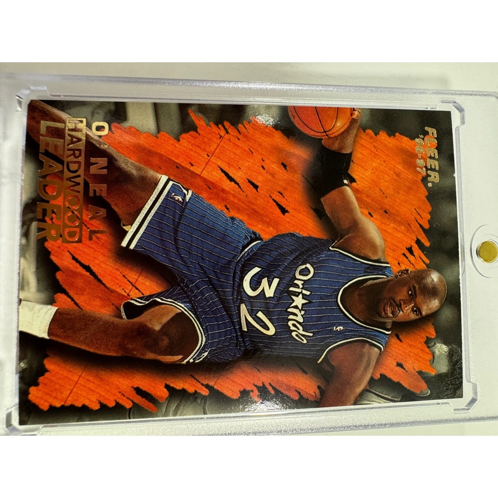 Fleer Shaquille O'Neal Hardwood Leader Card OS Blue Excellent Orlando Magic 138